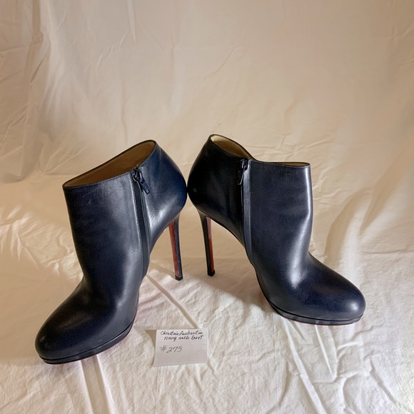 Christian Louboutin Bella Top 120 Calf V050 Night.  Size 41.  Navy - Picture 3 of 9